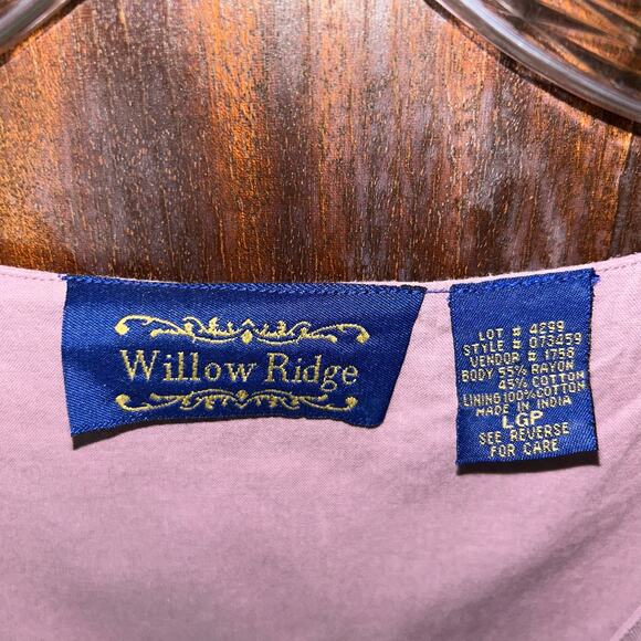 Vintage 90s Willow Ridge purple iris, vest, BoHo cottage core grandma - Picture 4 of 7